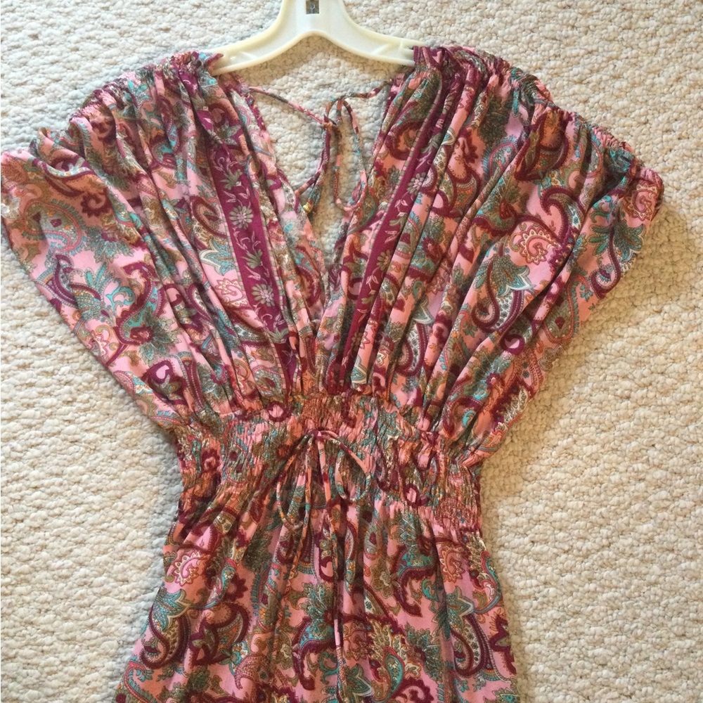Unique silk like maxi dress from Europe